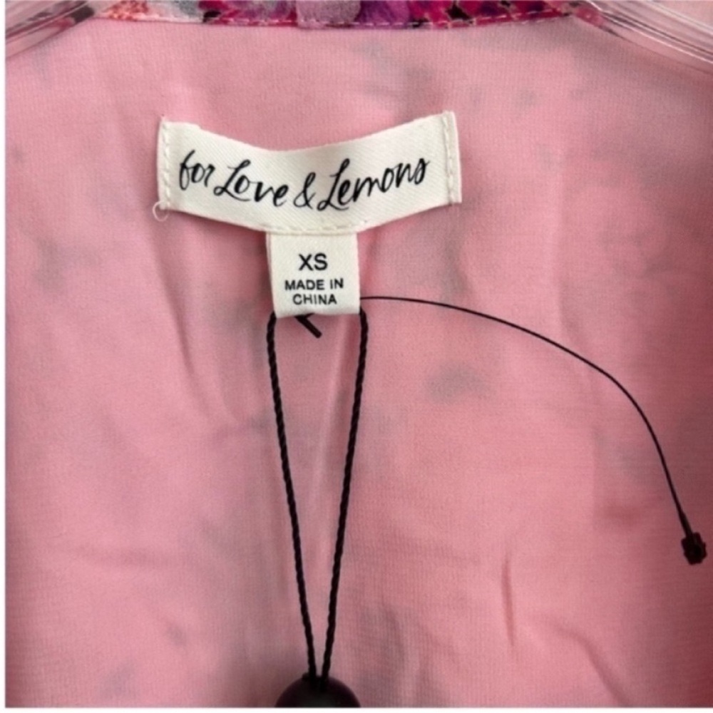 NWT For Love & Lemons Cheyenne Floral Long Sleeve Mini Dress - Picture 10 of 11